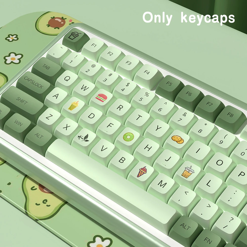 Matcha XDA Profile PBT keycaps Brazilian Korean Japanese Russian Spanish French keycap For Mechanical Keyboard DIY 7U ISO Enter