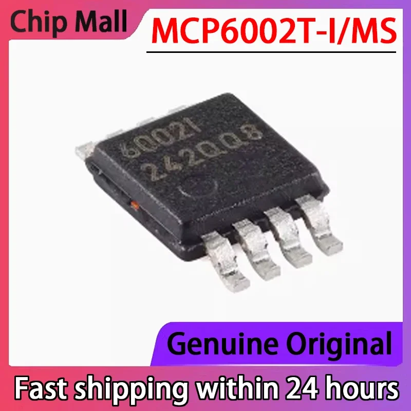 

5PCS New Original MCP6002T-I/MS 6002I MSOP-8 Operational Amplifier Chip in Stock