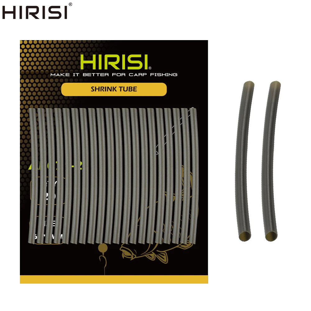 20pcs de calor encolher tubo para pesca da carpa, tamanho 1mm, 2mm, 3mm, ferramentas de pesca, equipamentos de pesca, ae071