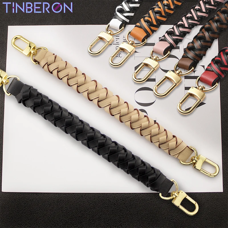 

TINBERON Discoloration Vegetable Tanned Leather Handle Strap DIY Short Bag Strap Bucket Bag Handles For Handbags Bag Accessories