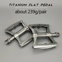 Ultralight Titanium 3 Bearings Bicycle Pedals Mountain Bike Pedal Anti-slip Footboard Titanium Alloy MTB Road Bike Pedals Parts