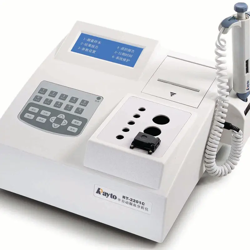 Rayto Rt-2201c Single Channel Potable Medical Semi-auto Blood Coagulation Analyzer Price For Laboratory