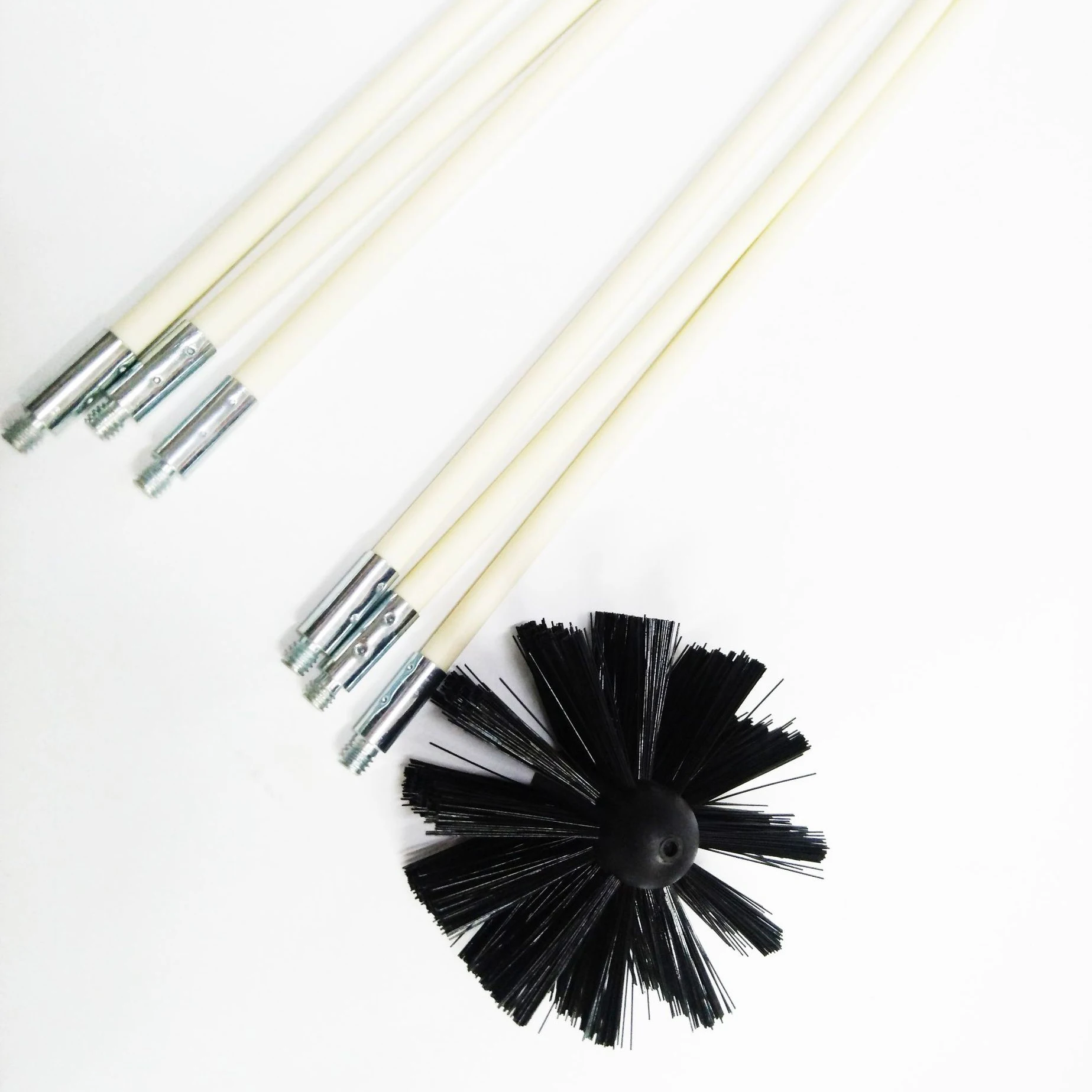 

T50 13/16pcs Chimney Brush Set Household Industrial Boiler Brush Dryer Cleaning Tool Rotary Sweep System Fireplace Clean Kit