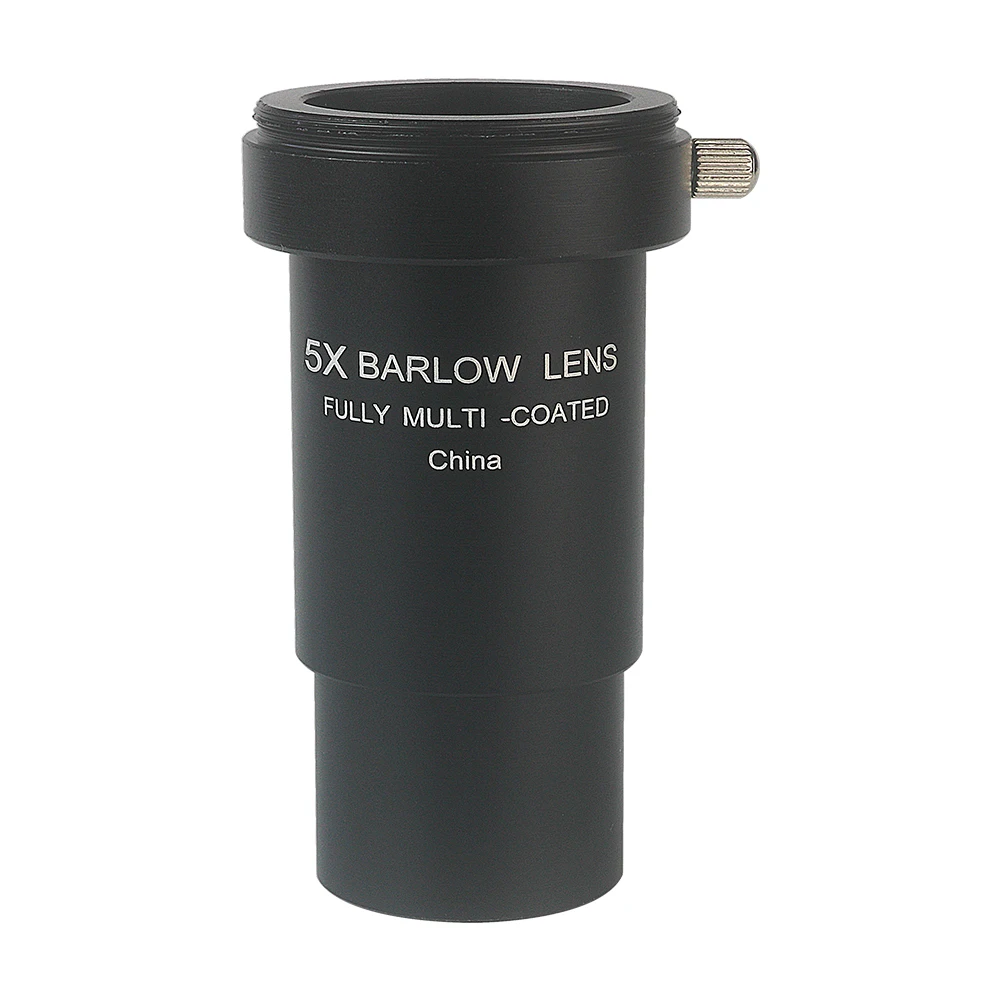 EYSDON 5X Barlow Lens 1.25 Inch Fully Metal Coated Optical Glass With M42*0.75mm Camera Adapter Threads for Telescope Eyepiece