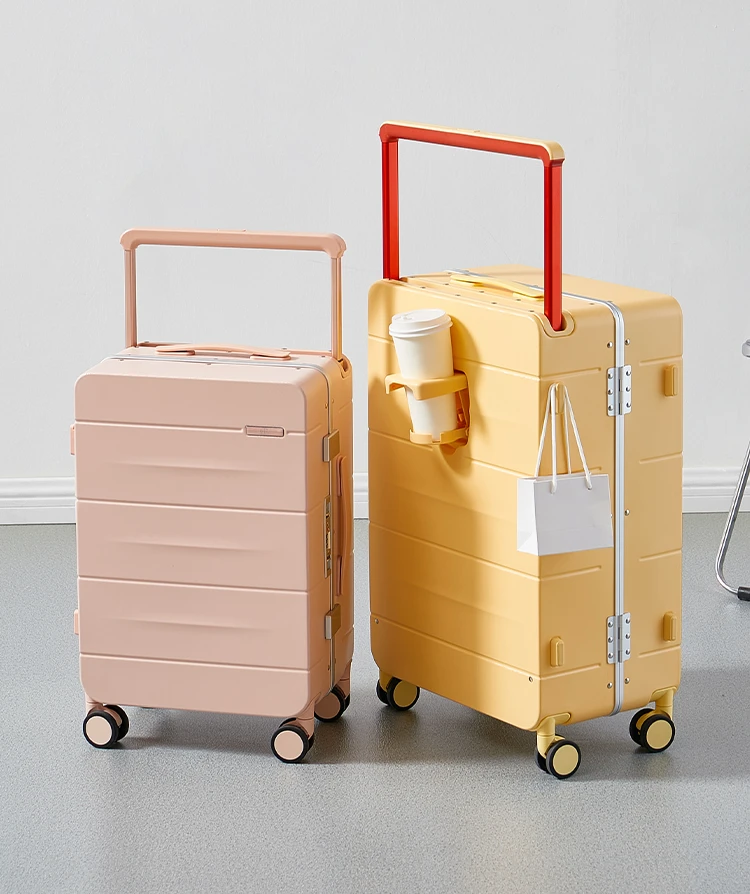 2024 new wide pull rod female 24-inch large-capacity suitcase multifunctional boarding box