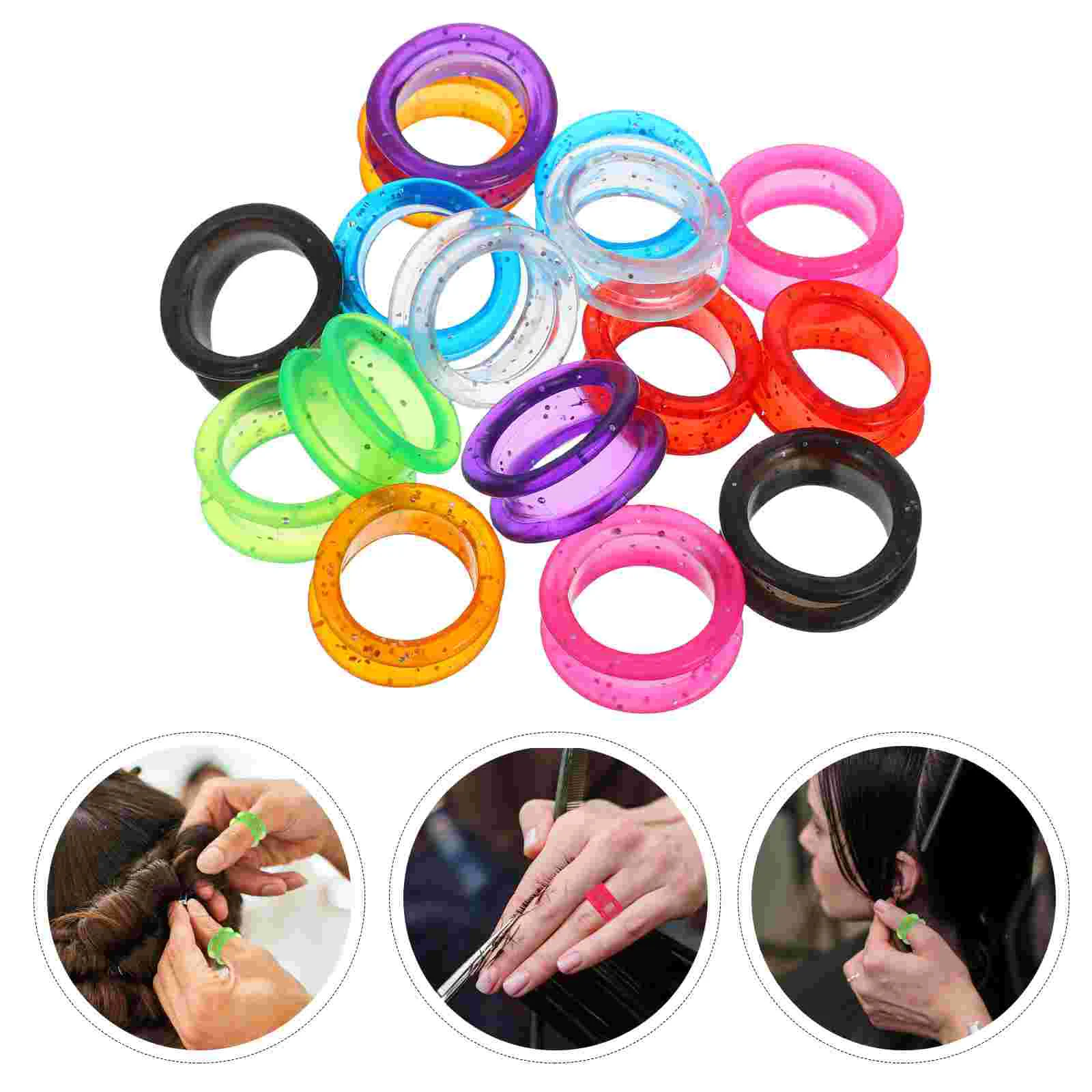 

16 Pcs Scissors Ring Finger Rings for Cutting Silicone Non-slip Callus Prevention Shear Silica Gel Pets Flexible Hairdressing