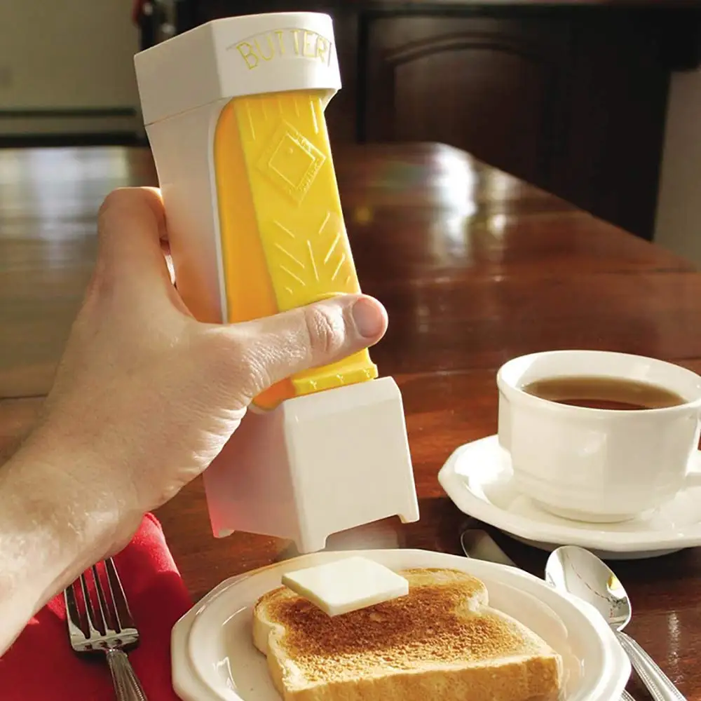 Cheese Cutter, Kitchen Accessories, Easy One-Touch Butter Stick, Butter Dispenser Can Be Stored for Bread Cake Biscuits