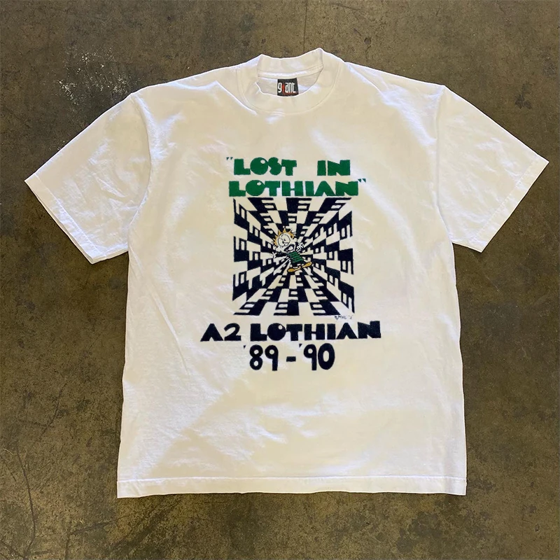 

Футболка Lost in Lothian Street Style Design с уникальным дизайном и короткими рукавами, детская модная повседневная одежда, топ с принтом в стиле Wearable Artwork