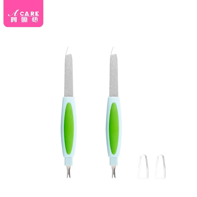 DX01/lime à ongles/acier inoxydable/B1PQ4-Easy à utiliser outil de manucure réparation et entretien surface des ongles double face avec couvercle P