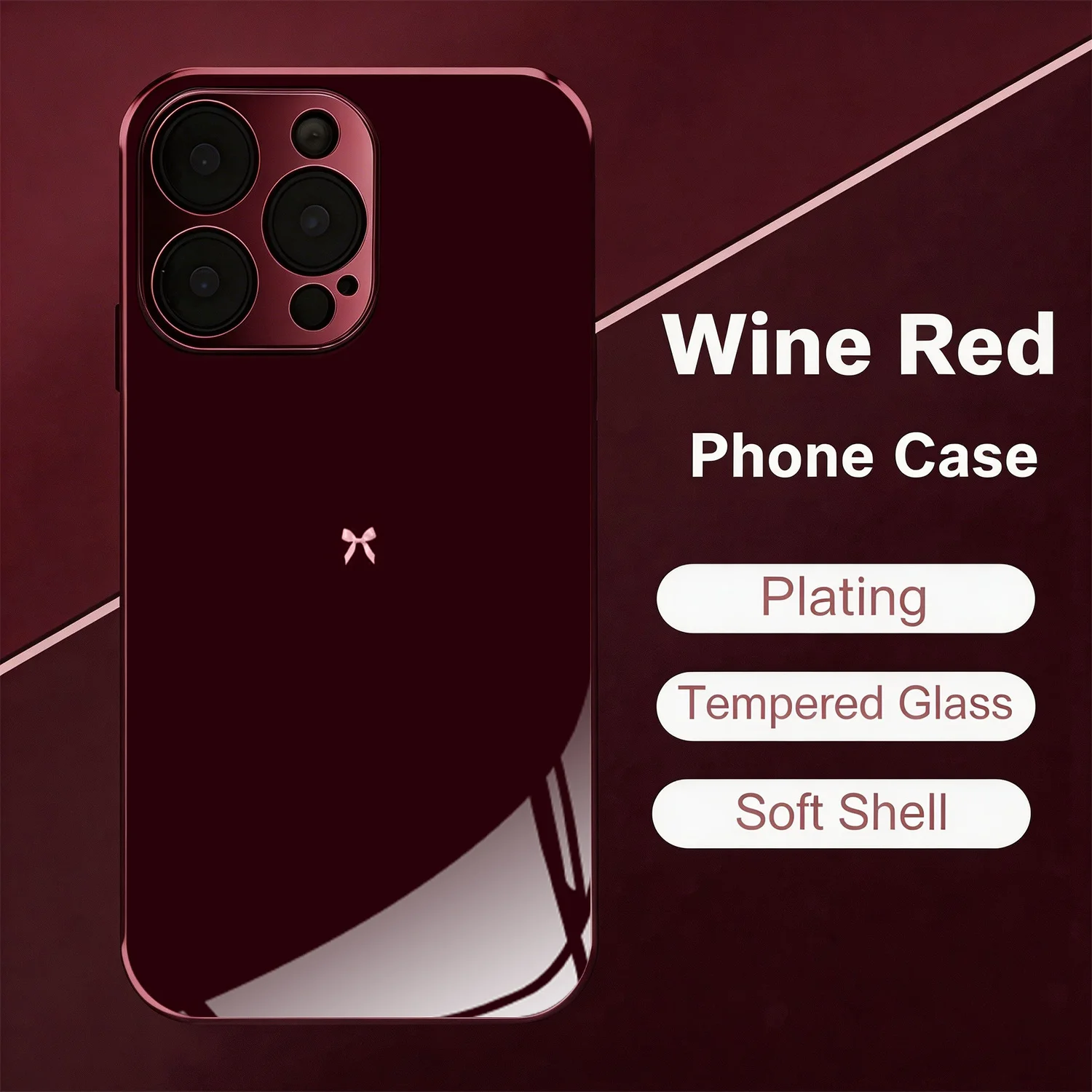 New Electroplated Wine Red Bow - đánh giá và giá Wine & Beer Emporium