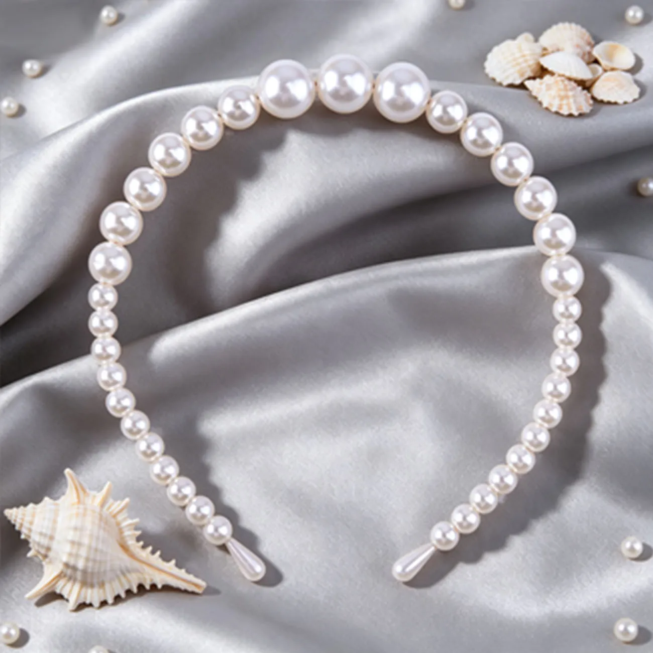 3/4PCS Pearl Beaded Headband Daily All-match Hair Hoop Women Luxury Pearl Hairband Wedding Daily Party Sweet Hairband Gift view 5