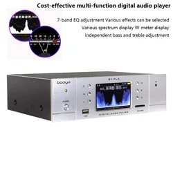 Digital HIFI Music Player Music Turntable AK4493EQ DAC Support 64BIT 384KHz DSD256 Lossless Decoding Output Bluetooth 5.0