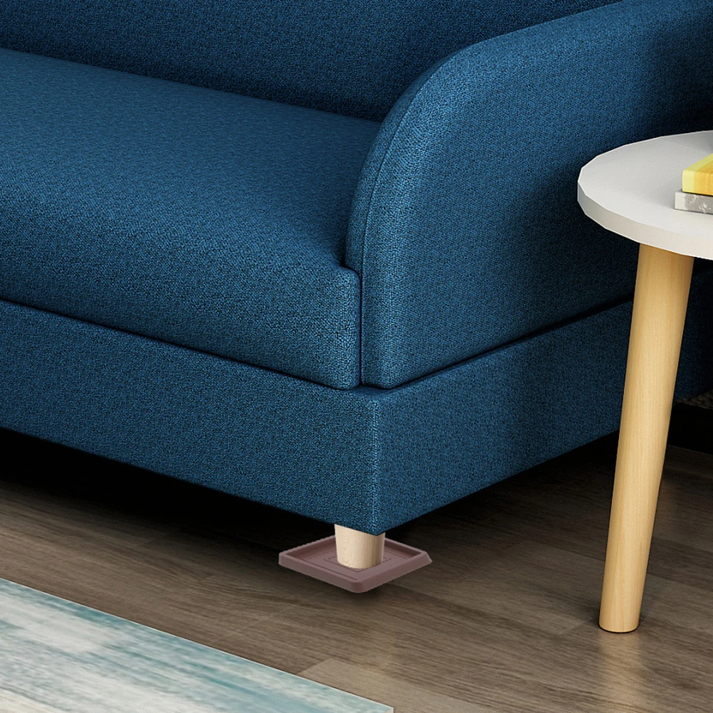 

8Pcs Anti-Slip Furniture Pads Square Rubber Non-Slip Furniture Coasters Bed Feet Protectors Sofa Cabinet Floor Scratch