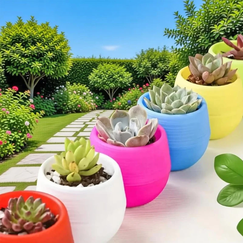 

1Pc Plants Flower Pot Flower Pots Mini Flowerpot Desk Plants Succulents Pot Home Garden Decoration Nursery Pots Home Decor