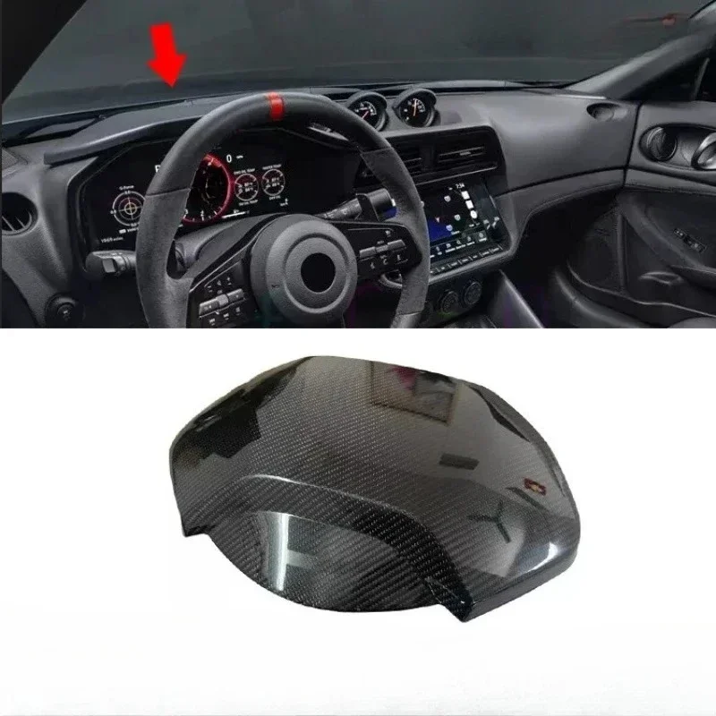 

For Nissan 400Z Real Dry Carbon Fiber central control water cup gear glass lift switch frame decoration 2023-2024 Accessories