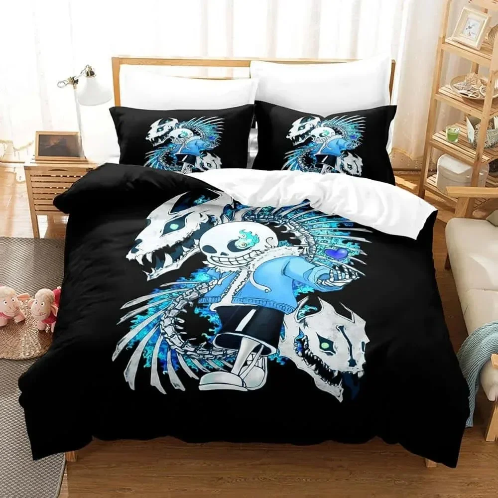 

Cartoons Undertale Sans Bedding Set Single Twin Full Queen King Size Bed Set Adult Kid Bedroom Duvet cover Sets Home Textiles