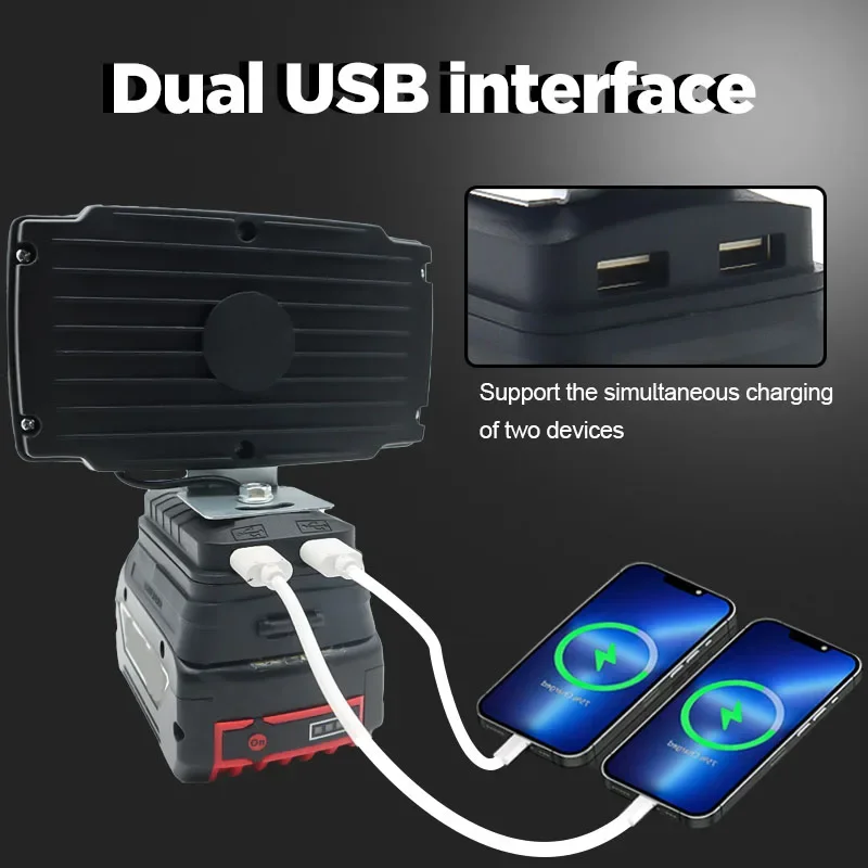 36 Kralen Auto Led Werklamp Zaklamp Elektrische Zaklamp Spotlight Usb Power Bank Lamp Voor Bosch 18V Bat609 Bat618 Li-Ion Batterij