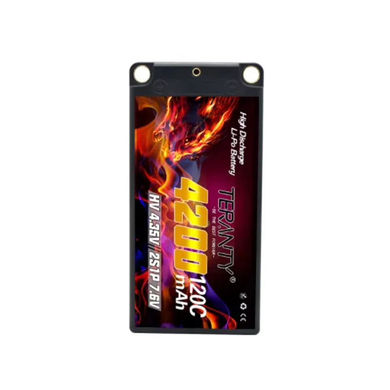 TERANTY-Batterie Lipo 7.6V 2S, 4200mAh, 120C HV, mise à niveau, compatible avec télécommande 1/10, modèle RC de course, réservoir au lithium