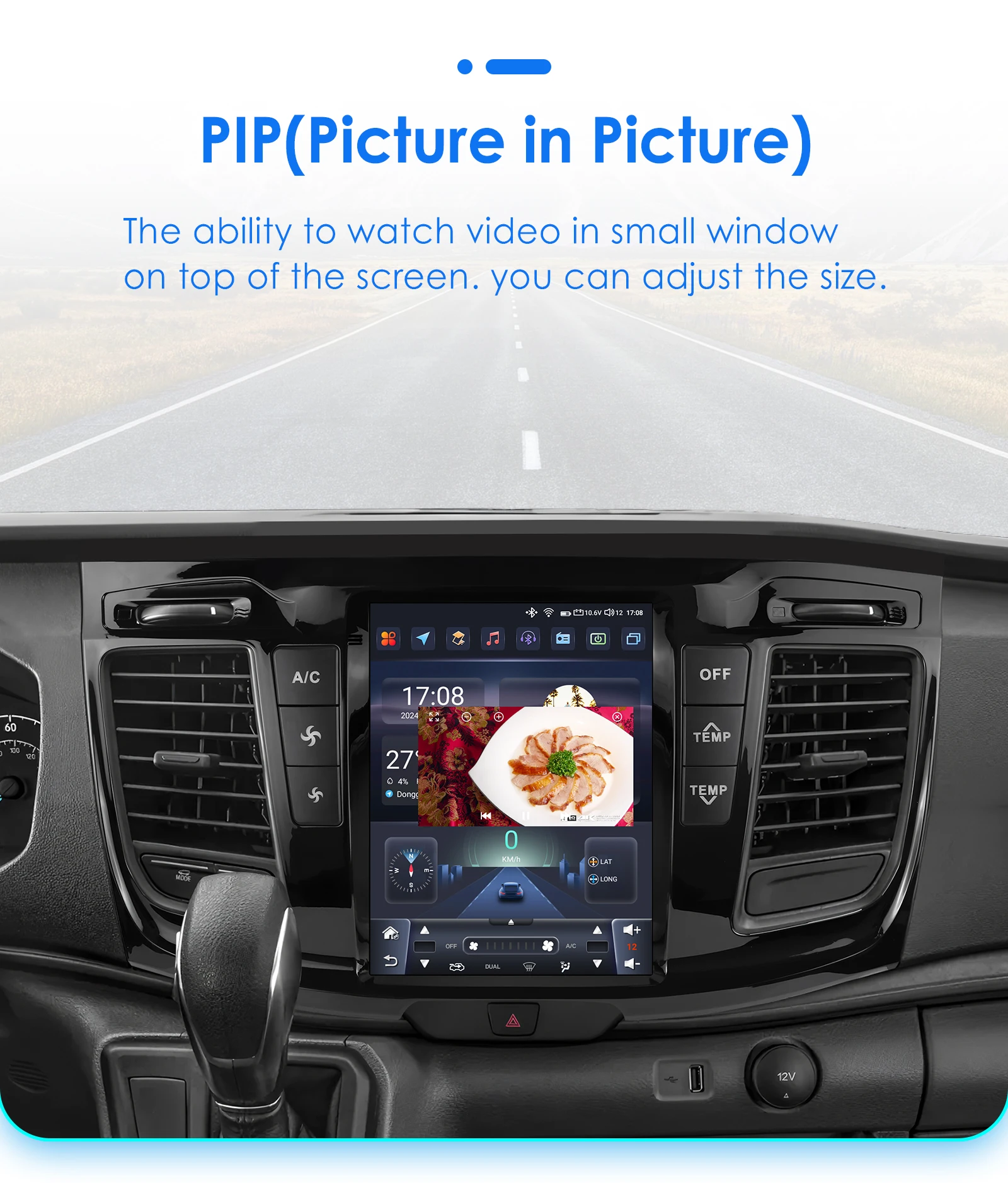 Hizpo Android 14 Auto Stereo Auto GPS Für FORD Transit 2021 2022 2023 Porträt Touchscreen Carplay 4G Wifi RDS Bluetooth 9,7" – Detail 29
