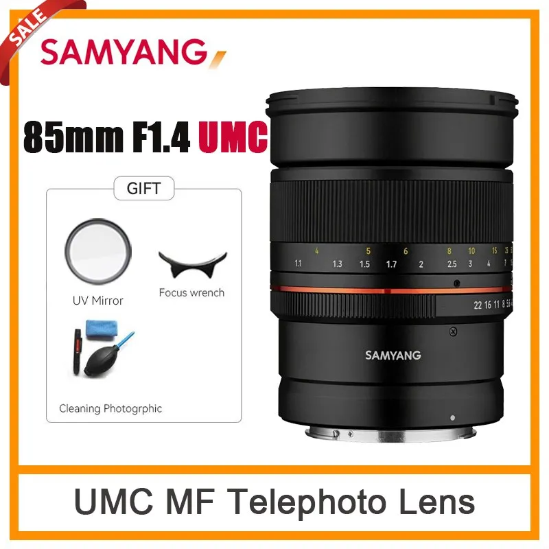 

Samyang MF 85mm F1.4 UMC Manual Focus Telephoto Lens for Sony A/E Canon Nikon(AF) M4/3 Pentax K Mount Camera