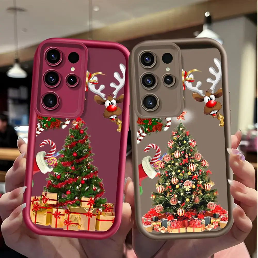 Christmas Tree Decoration MINISO Phone Case Eye Ladder For Samsung A13 12 33 5G S25 5G S25 24 20 23Plus Ultra5G