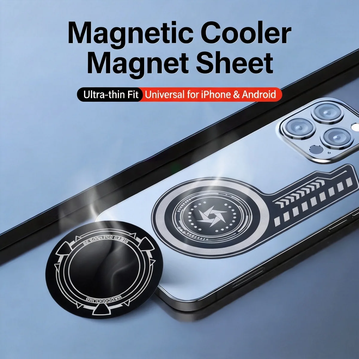 Magnetic Semiconductor Cooling Plate Heat Sink Expend for Cooling Fans Gaming Cell Phone Cooler Radiator Radiating Sticker