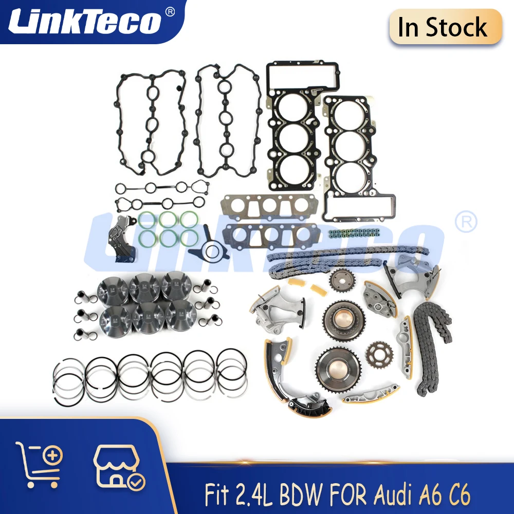 

Engine Rebuilding Gasket Piston & Ring Timing Set Fit 2.4L BDW FOR Audi A6 C6 2005-2008 2.4 L 06E103148P 06E107065AR 06E109465AS