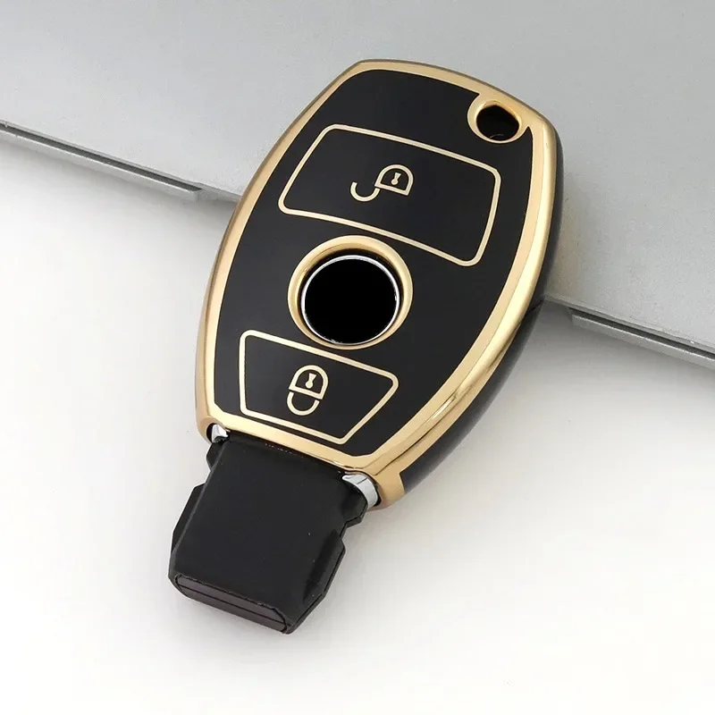 For Mercedes Benz A B C S Class AMG GLA CLA GLC W176 W221 W204 W205 Shell Fob Car Key Case Cover Key Bag Accessories Keychain