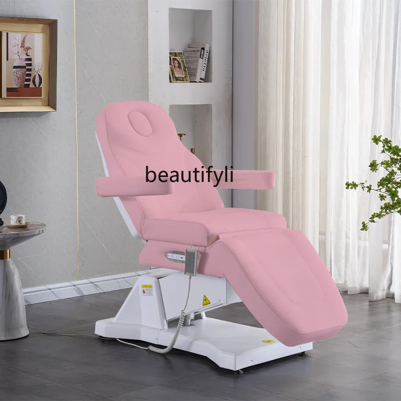 Cama de belleza eléctrica ajustable para salón de belleza, tatuaje de pestañas, bordado, minimalista invasivo, silla de belleza