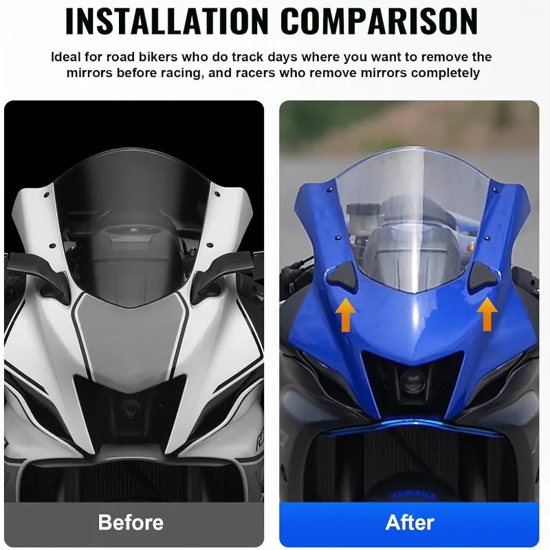 TwoWheel Gear For YAMAHA YZF R6/R7 Mirror Decorative Cover Motorcycle Modification Accessories Trim Parts