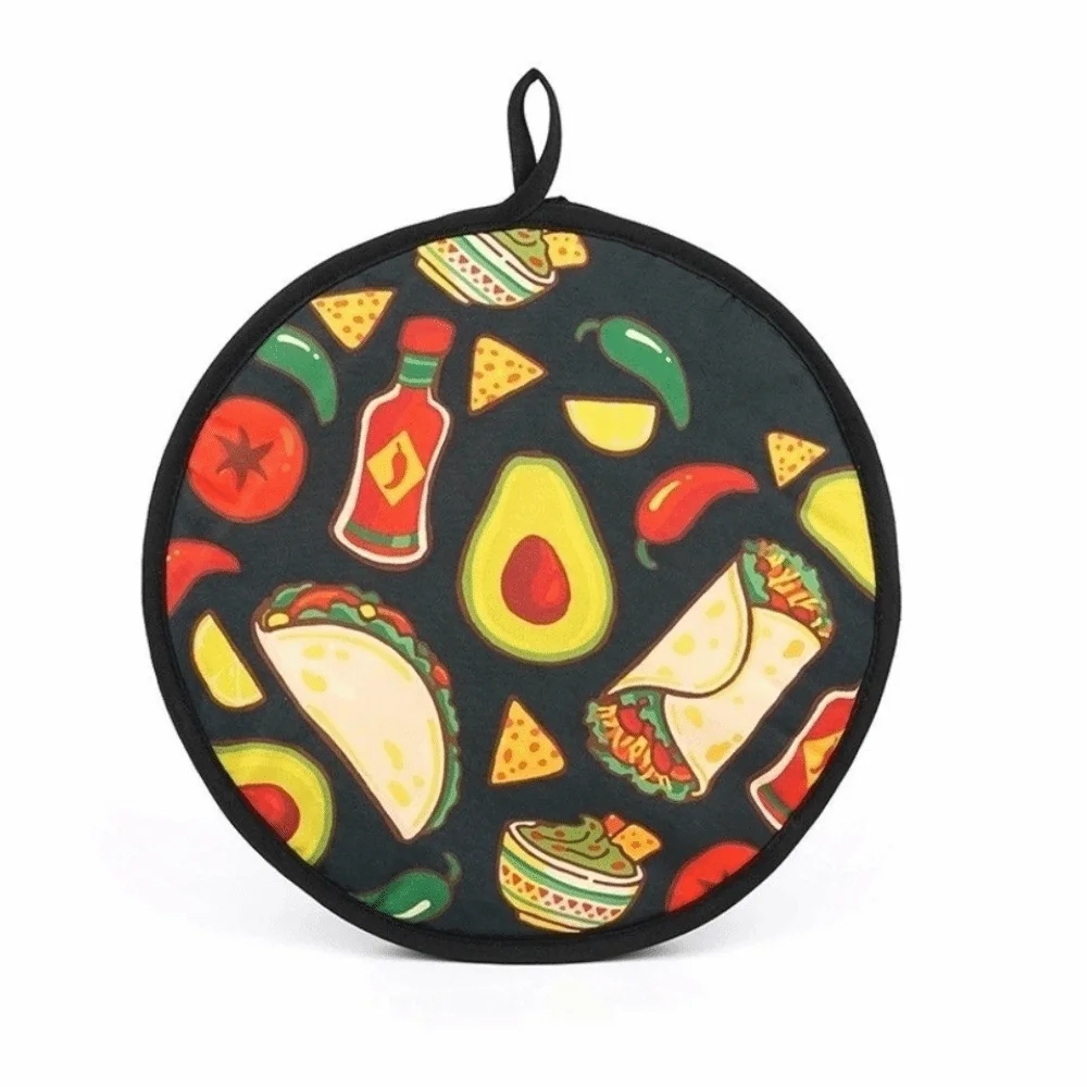 Heat Insulation Tortilla Warmer Pouch Reusable Portable Tortilla Keeper Microwave Safe Heat Resistant Tortilla Warmer Outdoor