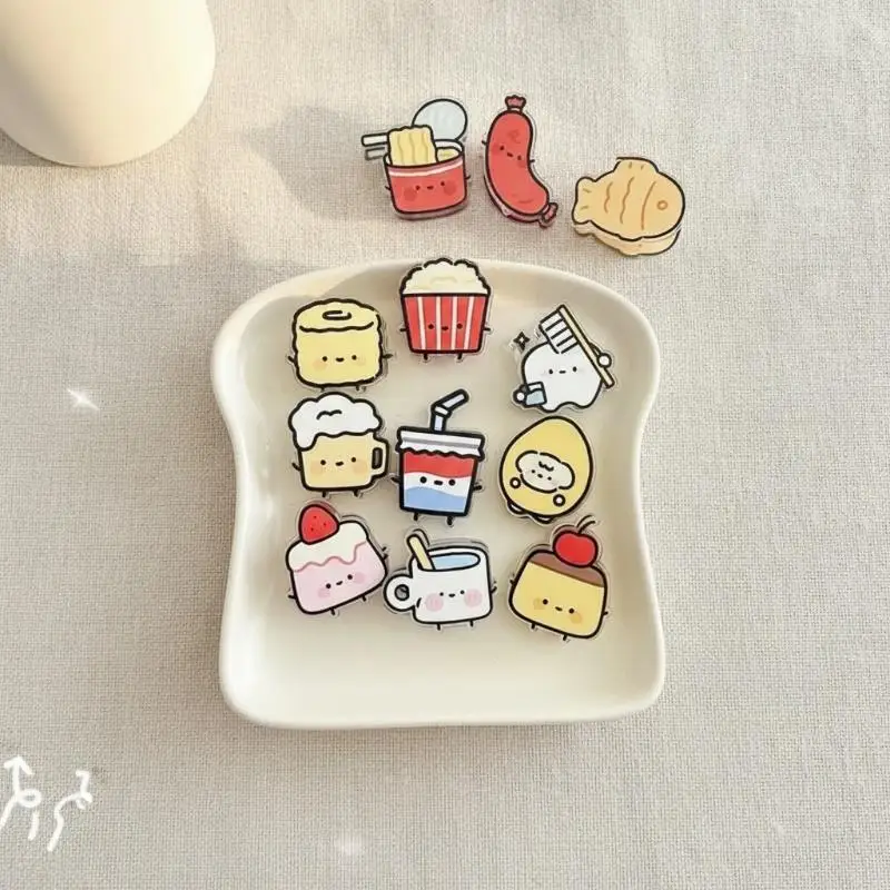 9Pcs Cute Cartoon Sealing Clip Note Holder Pp Clip Student Cute Small Commodity Ornaments Cute Stationery