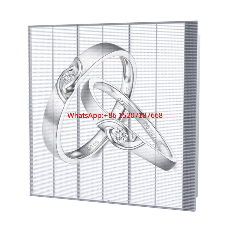 High ventilation design transparent led screen window P7.8*7.8 transparent glass led screen