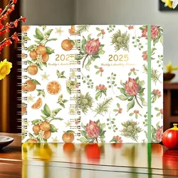 2025 new schedule plan notebook English weekly notebook high-value flower book customization budget planner  agenda 2025