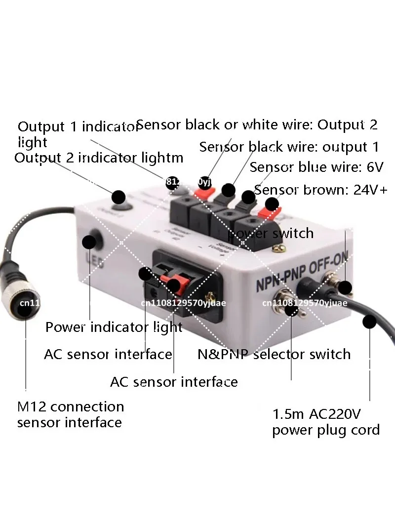 Photoelectric Sensor Tester Induction Power Supply Detection Tool Proximity Switch Debugging Bench