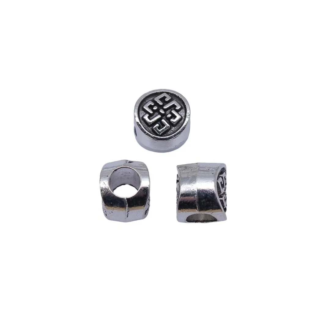 

10pcs 10.4x9.6x8.3mm Zinc alloy metal tibetan silver plated bead T1285 for jewelry making