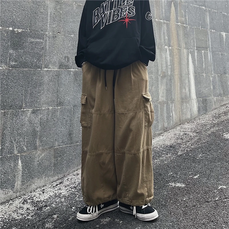 

Retro Loose Men's Work Pants Autumn Spring Trendy High Street Straight Leg Casual Long Trousers Youthful Vitali Sle