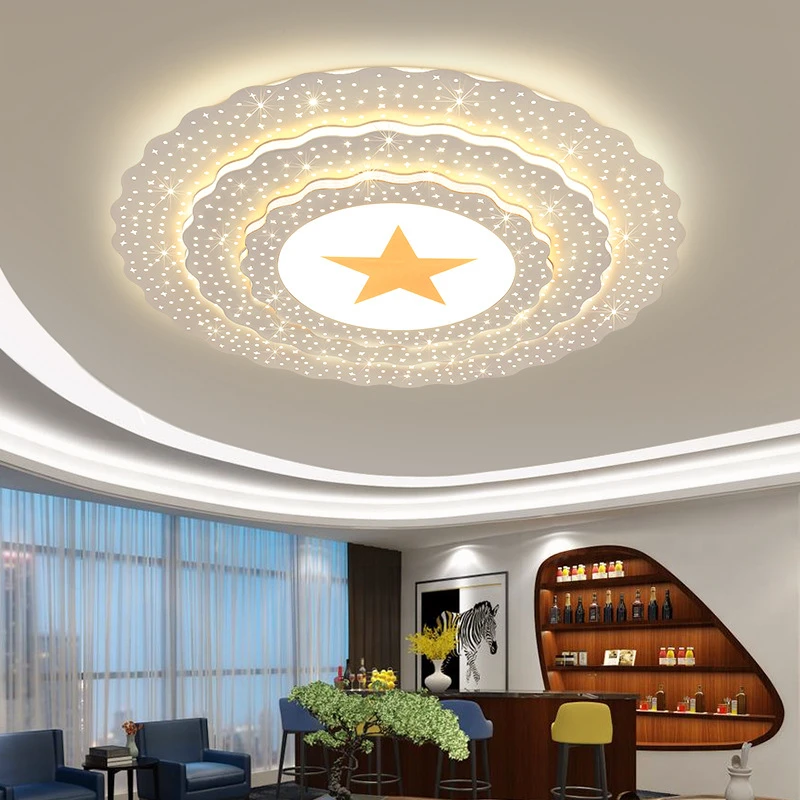 Modern Round Simple Led Ceiling Lamp For Bedroom Living Room Hotel Lobby Conference Hall Acrylic Lighting Needs Customization