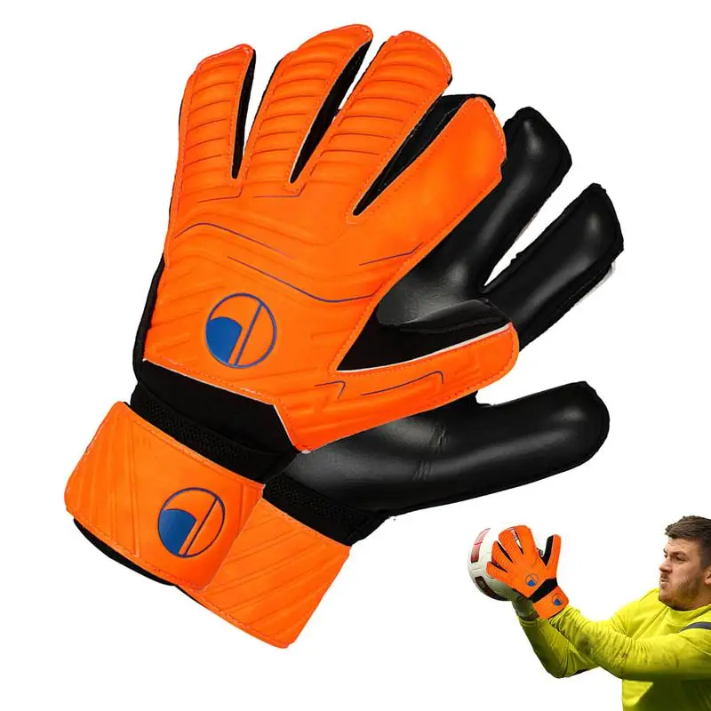 

universal Goalkeeper Gloves Men Women Child Kids Football Soccer Goalie Gloves Non-slip Thicken Latex Glove Finger Save Guard