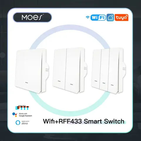 WiFi Smart Wall Switch RF433 MOES
