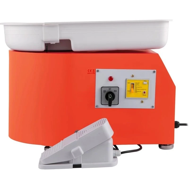 28cm Detachable Basin Pottery Wheel 350W Electric Art Craft DIY Clay Forming Machine Foot Pedal Control for Home Studios