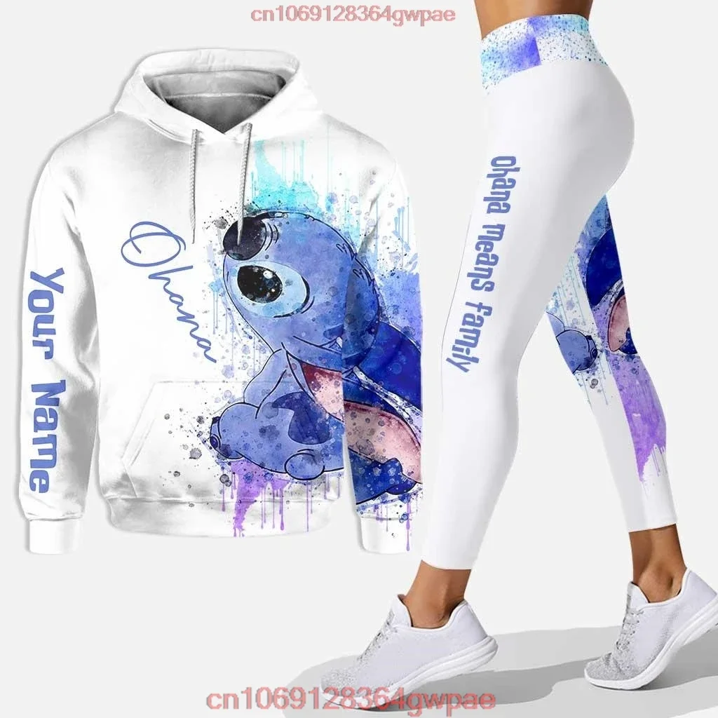 Customize Stitch 3D Hoodie Women's Hoodie Set Stitch Yoga Pants Sweatpants Women's Disney Yoga Hoodie Leggings Fashion Tracksuit