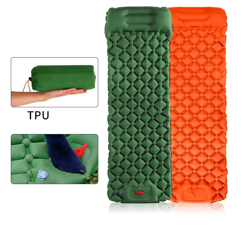 

Кемпинговая палатка, надувной матрас, надувной насос для одного человека, встроенный ножной пресс, надувной коврик для сна с подушкой, сверхлегкий