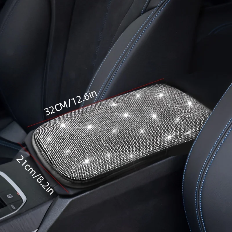 Tappetino per bracciolo per auto Bling, copertura per Console centrale per auto antiscivolo con diamante artificiale, Accessori per la decorazione