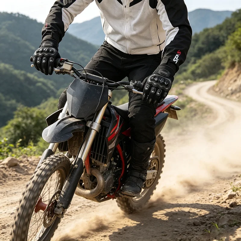Motorcycle Gloves Anti Fall And Anti-collision Touch Screen Off-road Dirt Bike Riding Items Summer Breathable Full Finger Glove