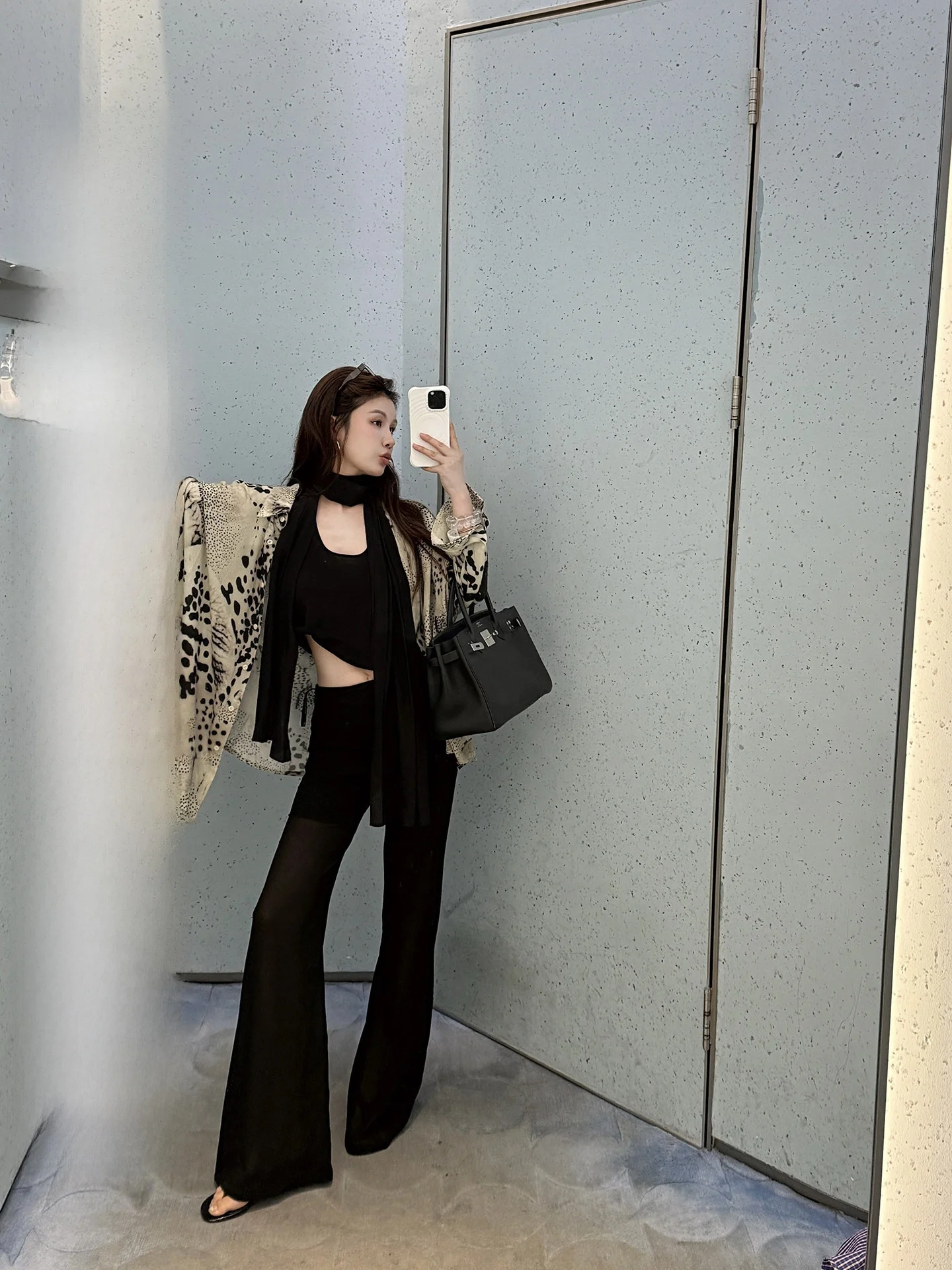 Casual High Waist Flared Pants Women's Versatile Loose Fit Straight Leg Trousers Faionable Ele Slimming Long Trousers