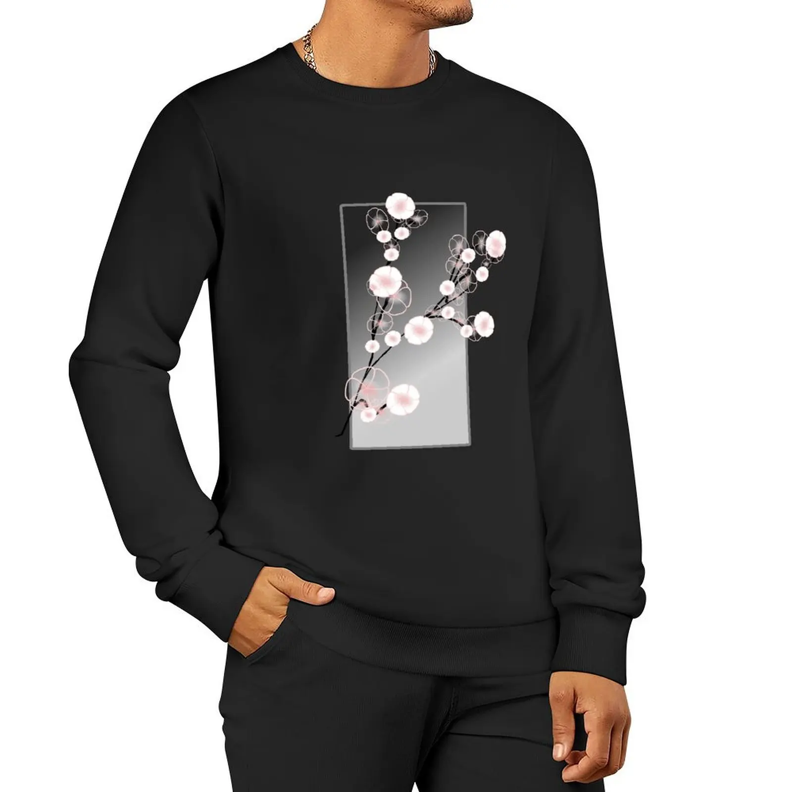 Cherry blossom Pullover Hoodie autumn jacket men men's clothes men wear japanese style sweatshirt