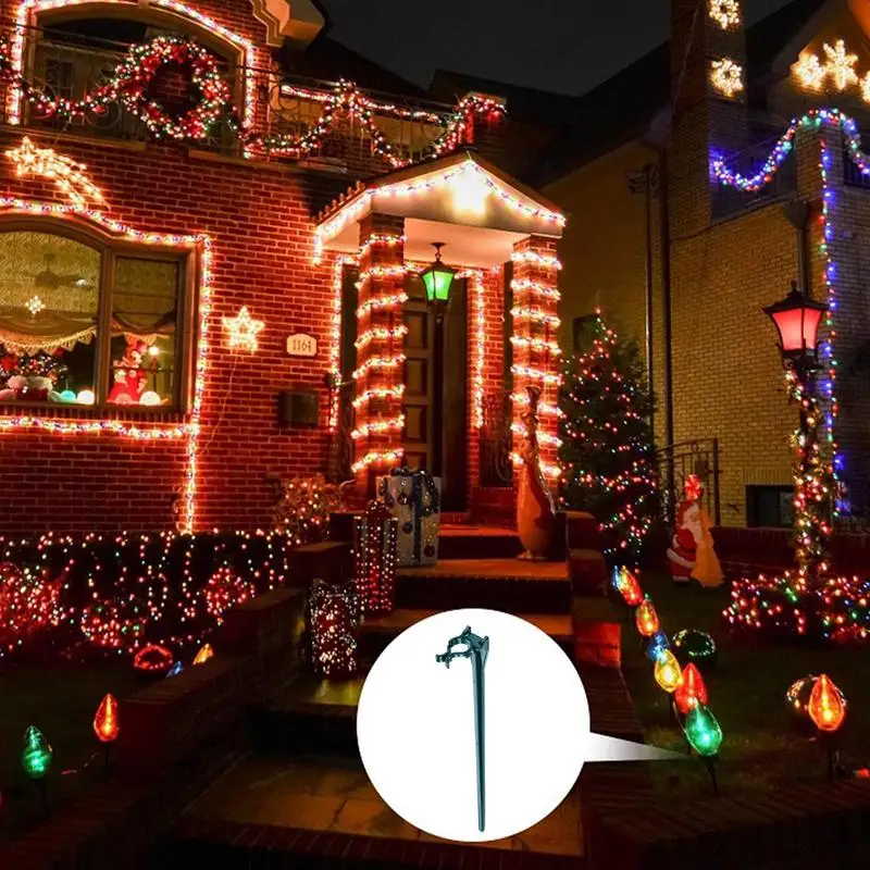 Light Ground Stakes 10 Pieces Light Stand Landscape Light Stakes Outdoor Light Stakes Wear-Resistant Path Light Holders For LED