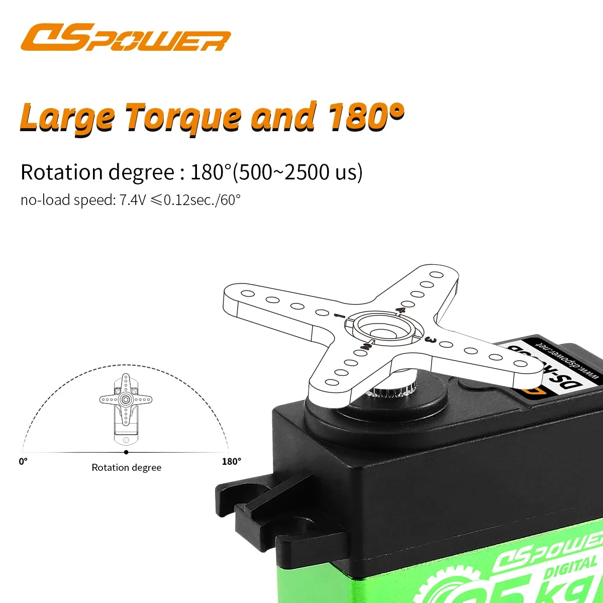 DSpower 25KG 35KGServo Metal Gear Waterdichte 8.4V HV Digitale Servo voor 1/8 1/10 RC Auto TRX4 TRX6 SCX10 arrma 104001 slash maxx