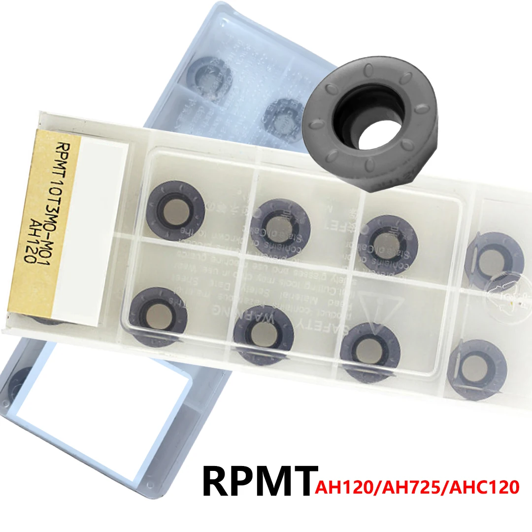 100% Original Carbide Inserts RPMT08T2MO RPMT10T3MO-M01 AH120 RPMT1204MO-M01 AH725 AHC120 RPMW1003MO-ZI Tools Holder RPMT RPMW